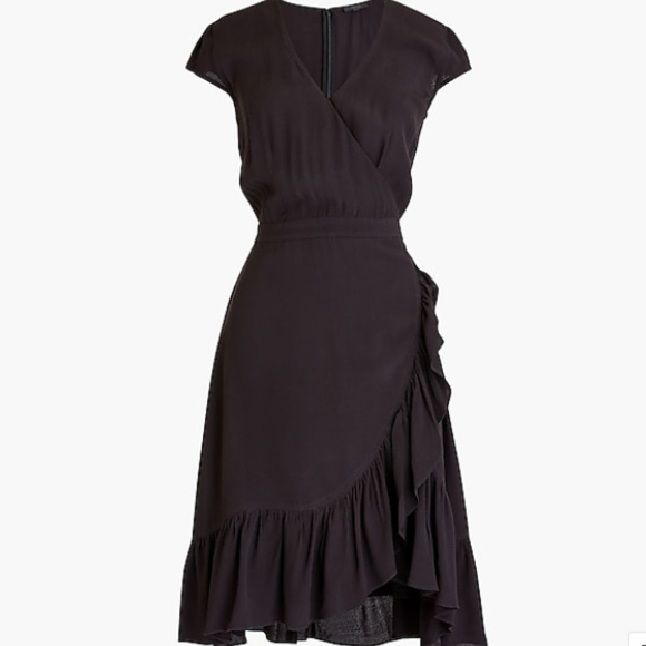 J. Crew Dresses & Skirts - J. CREW NWT faux-wrap mini dress. Black, size 0